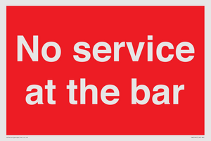 No service at the bar